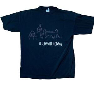 Y2k london england tee shirt